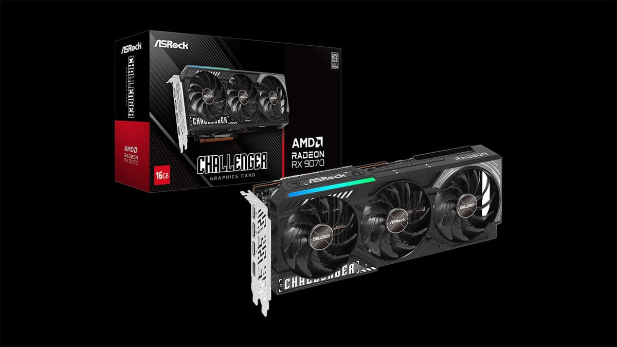 ASRock RX 9070 XT Challenger 16GB Now Available at 8% Discount - More VRAM Than RTX 5070 at Same Price