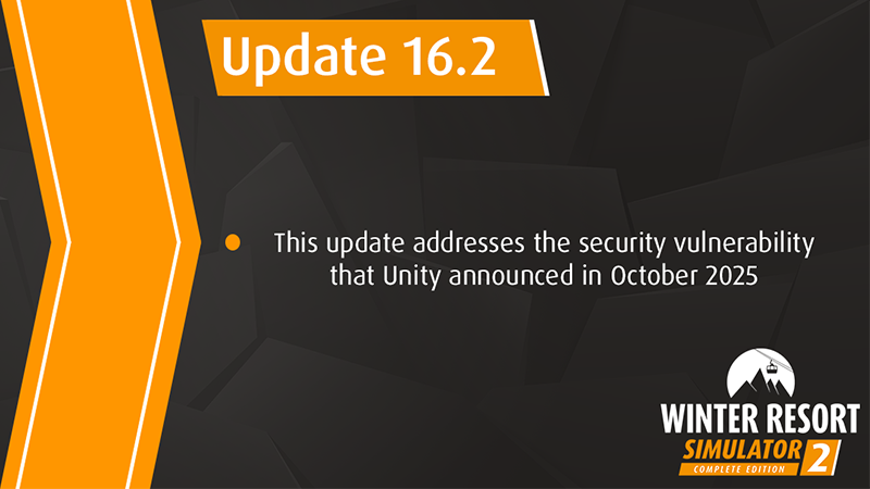 Winter Resort Simulator 2 Patch Addresses Critical Security Vulnerability