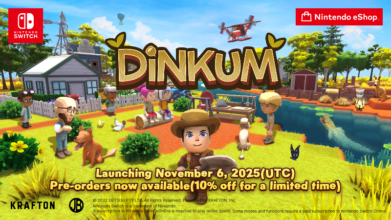 Dinkum: New Release on Nintendo Switch with Pre-Order Discount